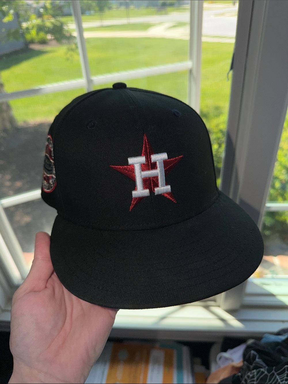 Houston Astros Black & Red 59Fifty Size 6 7/8 Fitted Cap New Era